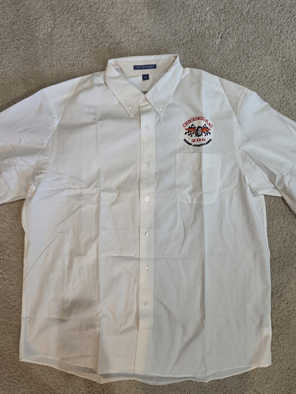 Men's Petersen Automotive Museum Embroidered Logo Button Down Shirt XXL Vintage